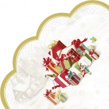 Салфетки 12бр Happy Presents златисти